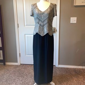 Size 14 J. Ribkoff black and silver dress